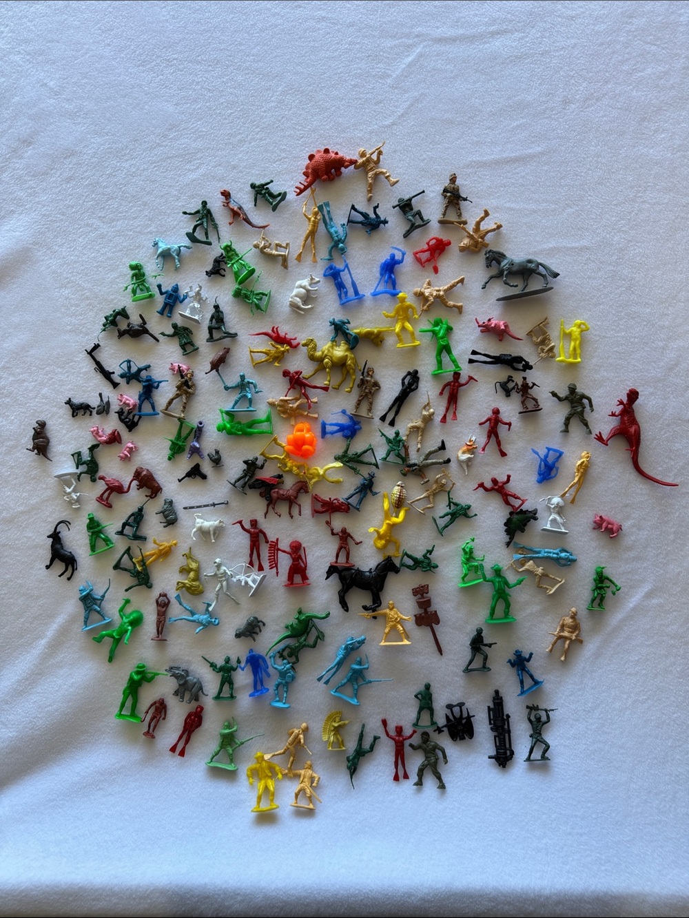 Action Figures and Animals- Multi-Color Set -150 pieces